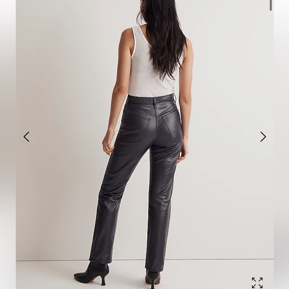 NWT Madewell The '90s Straight Jean inMidnight Blue Foil pants size 25 - Picture 3 of 7